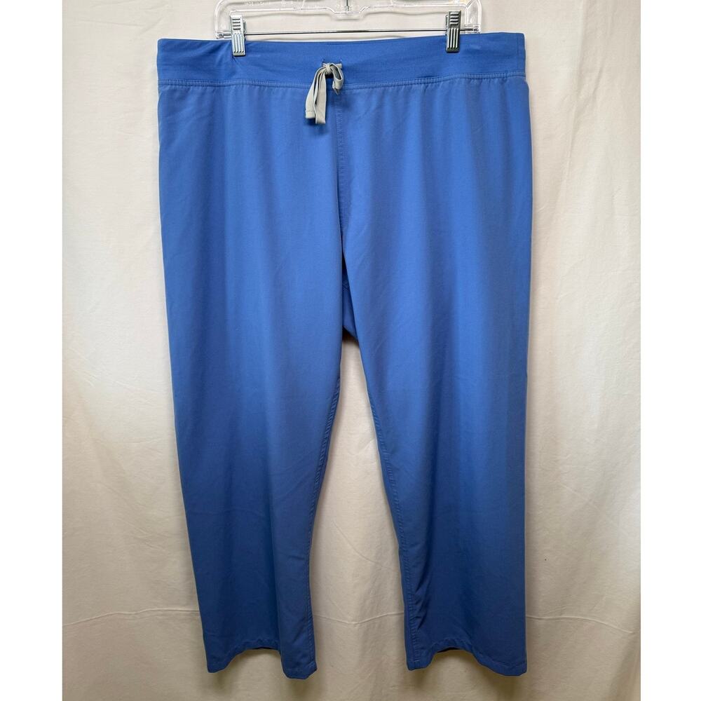 Figs Technical Collection Women's Livingston Straight Leg Blue Scrubs XL Petite